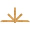 Ekena Millwork Kennewick Rough Sawn Timber Gable Bracket, Western Red Cedar, 96"W x 48"H x 2"D x 6"F, 12/12 Pitch GBW096X48X0206KEN00RWR - alternate 1